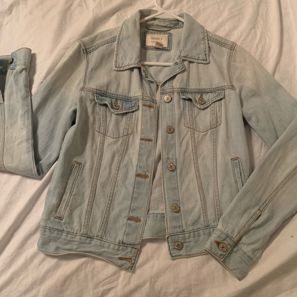 Light wash denim jacket